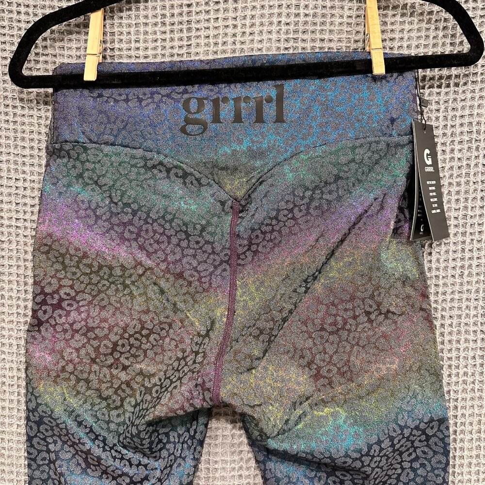 GRRRL high-waisted iridescent rainbow leopard Leggings Amanda/Heather (M/L) - Picture 6 of 10